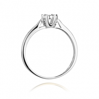 Pierścionek zaręczynowy z białego złota z brylantami 0.11ct BD328/W