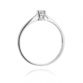 Pierścionek zaręczynowy z białego złota z brylantem 0.15ct BD335/W