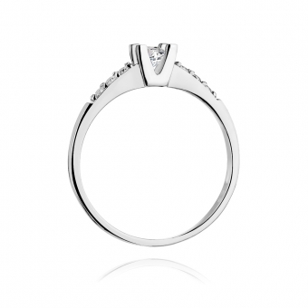 Pierścionek zaręczynowy z białego złota z brylantami 0.37ct BD339/W