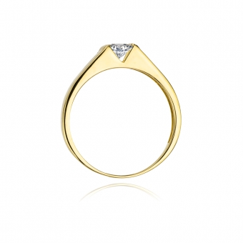 Złoty pierścionek zaręczynowy z brylantem 0.30ct BD33