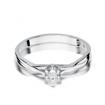 Pierścionek z różowego złota z brylantem 0.12ct BD340/R