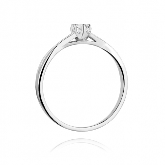 Pierścionek z różowego złota z brylantem 0.12ct BD340/R