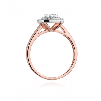 Pierścionek z różowego złota z brylantami 0.50ct BD345/R