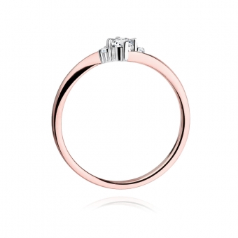 Pierścionek z różowego złota z brylantami 0.28ct BD346B/R