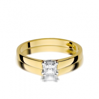 Złoty pierścionek zaręczynowy z brylantem 0.30ct BD347