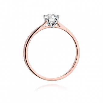 Pierścionek z różowego złota z brylantem 0.30ct BD347/R