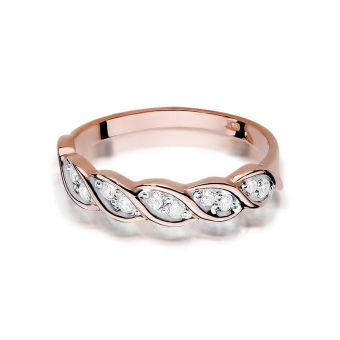 Pierścionek z różowego złota z brylantami 0.20ct BD349/R