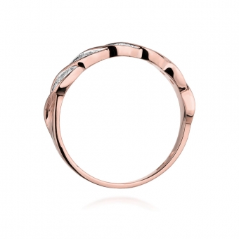 Pierścionek z różowego złota z brylantami 0.20ct BD349/R