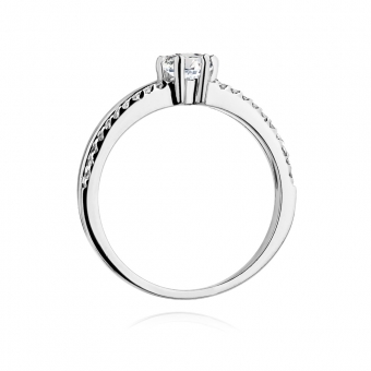 Pierścionek zaręczynowy z białego złota z brylantami 0.40ct BD355/W