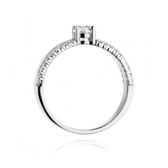 Pierścionek zaręczynowy z białego złota z brylantami 0.45ct BD356/W