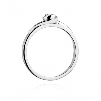 Pierścionek zaręczynowy z białego złota z brylantem 0.25ct BD357/W