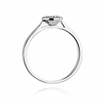 Pierścionek zaręczynowy z białego złota z brylantami 0.22ct BD362/W