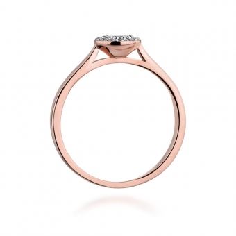 Pierścionek z różowego złota z brylantami 0.22ct BD362/R