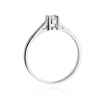 Pierścionek zaręczynowy z białego złota z brylantami 0.44ct BD364/W