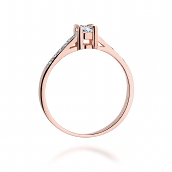 Pierścionek z różowego złota z brylantami 0.44ct BD364/R