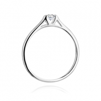 Pierścionek zaręczynowy z białego złota z brylantem 0.15ct BD369/W