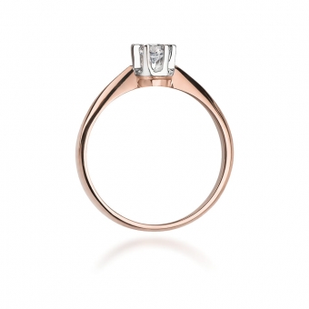 Pierścionek z różowego złota z brylantem 0.23ct BD36/23/R
