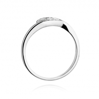 Pierścionek zaręczynowy z białego złota z brylantami 0.19ct BD372/W