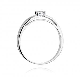 Pierścionek zaręczynowy z białego złota z brylantem 0.23ct BD374/W