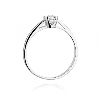 Pierścionek zaręczynowy z białego złota z brylantem 0.23ct BD375/W