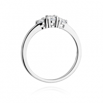 Pierścionek zaręczynowy z białego złota z brylantami 0.33ct BD377/W