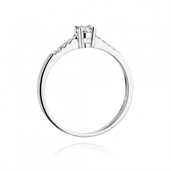 Pierścionek zaręczynowy z białego złota z brylantami 0.22ct BD382/W