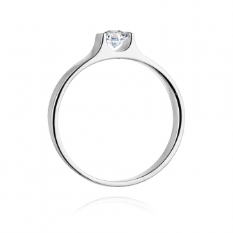 Pierścionek zaręczynowy z białego złota z brylantem 0.23ct BD388/W