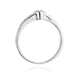 Pierścionek zaręczynowy z białego złota z brylantami 0.35ct BD389/W