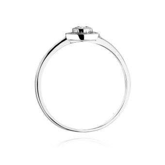 Pierścionek zaręczynowy z białego złota z brylantami 0.21ct BD393/W
