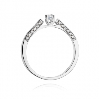 Pierścionek zaręczynowy z białego złota z brylantami 0.28ct BD396/W