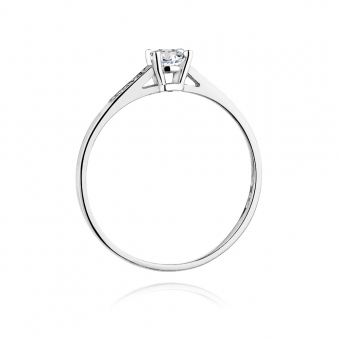 Pierścionek zaręczynowy z białego złota z brylantami 0.21ct BD399/W