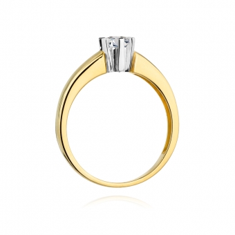 Pierścionek zaręczynowy z brylantem 0.23ct BD405