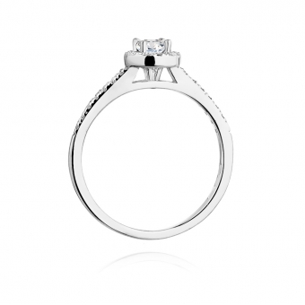 Pierścionek zaręczynowy z białego złota z brylantami 0.28ct BD406/W