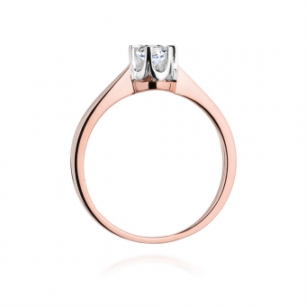 Pierścionek z różowego złota z brylantem 0.25ct BD408/R