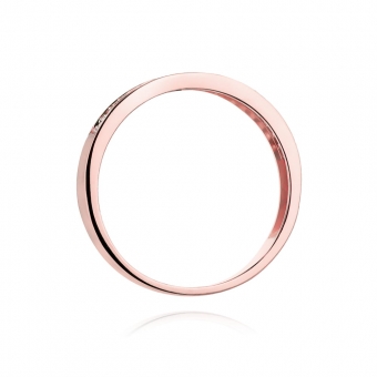 Pierścionek z różowego złota z brylantami 0.18ct BD410/R