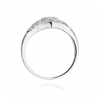 Pierścionek zaręczynowy z białego złota z brylantami 0.19ct BD412/W
