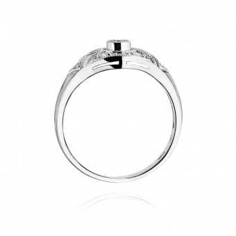 Pierścionek zaręczynowy z białego złota z brylantami 0.19ct BD413/W