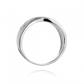 Pierścionek zaręczynowy z białego złota z brylantami 0.18ct BD416/W