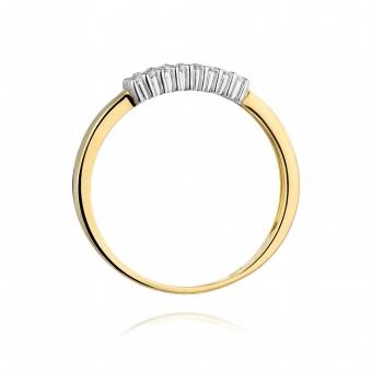 Złoty pierścionek zaręczynowy z brylantami 0.20ct BD418
