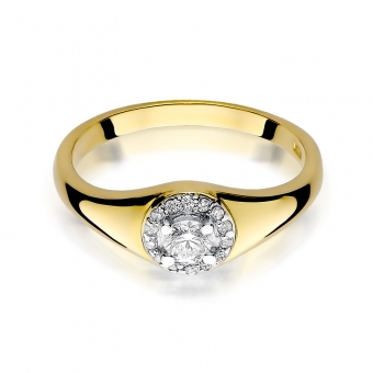 Pierścionek zaręczynowy z brylantami 0.17ct BD41