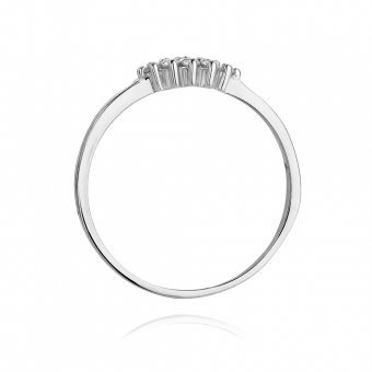 Pierścionek zaręczynowy z białego złota z brylantami 0.11ct BD427/W