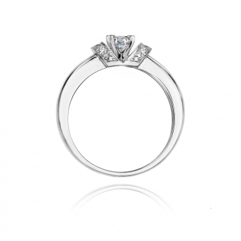 Pierścionek zaręczynowy z białego złota z brylantami 0.33ct BD43/W