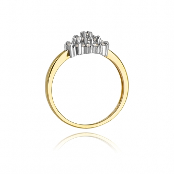 Złoty pierścionek zaręczynowy z brylantami 0.40ct BD4/40