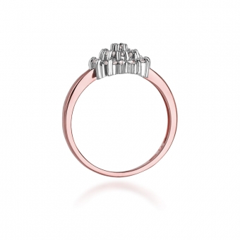 Pierścionek z różowego złota z brylantami 0.40ct BD4/40/R