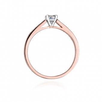Pierścionek z różówego złota z brylantami 0.36ct BD52/R