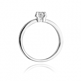 Pierścionek zaręczynowy z białego złota z brylantami 0.48ct BD59/W