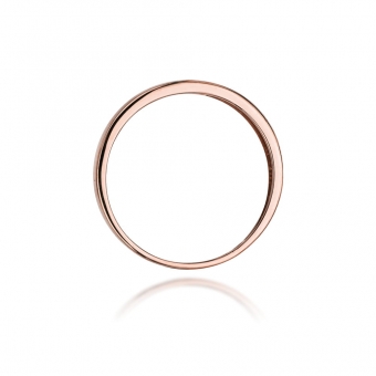 Pierścionek z różowego złota z brylantami 0.03ct BD64/R