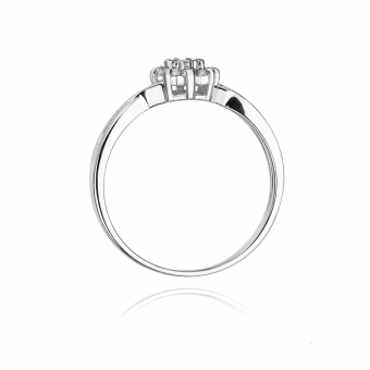 Pierścionek zaręczynowy z białego złota z brylantami 0.22ct BD72/W