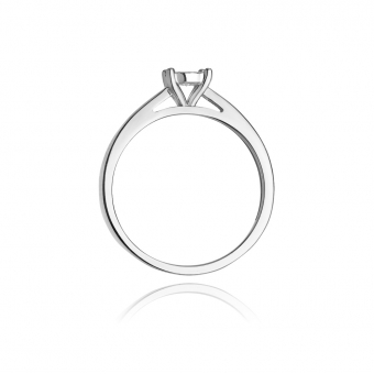 Pierścionek zaręczynowy z białego złota z brylantem 0.08ct BD7/W