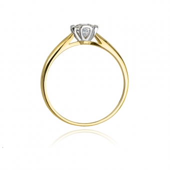 Złoty pierścionek zaręczynowy z brylantem 0.30ct BD86